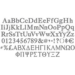 Sizzix Eclips Greek and Sassy Serif Alphabet Cartridge  