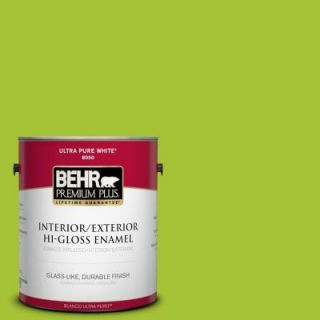BEHR Premium Plus 1 gal. #S G 410 Green Crush Hi Gloss Enamel Interior/Exterior Paint 830001