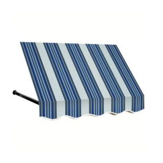 AWNTECH 4 ft. Dallas Retro Window/Entry Awning (56 in. H x 36 in. D) in Navy / White Stripe CR43 4NGW