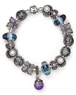 PANDORA Garden Purple & Blue Bracelet, Moments Collection