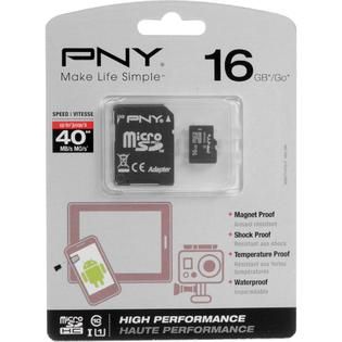 PNY 16GB Hi Speed MicroSDHC Class 10 Card   TVs & Electronics