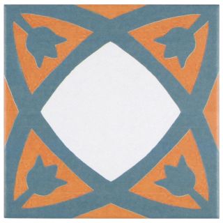 SomerTile 7.75x7.75 inch Renaissance Tulip Ceramic Floor and Wall Tile