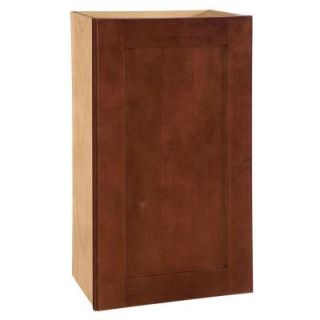 Home Decorators Collection 21x42x12 in. Kingsbridge Assembled Wall Single Door Cabinet in Cabernet W2142R KCB