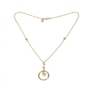 Michael Anthony Jewelry® 10K Gold Circle and Bead Drop 17" Necklace   7766119