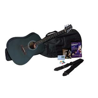 Silvertone SD10 Acoustic Guitar Package, Black