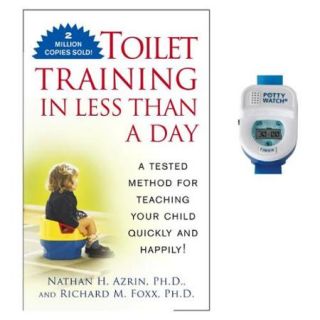 Toilet Training in Less Than A Day Guide Book with Potty Watch Trainer, Blue