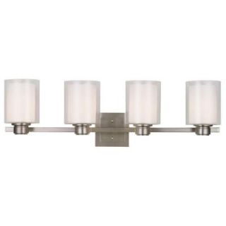 Design House Oslo 4 Light Brushed Nickel Vanity Light 556167