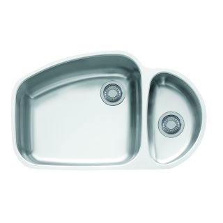 Franke Vision 20.875 in x 33.25 in Stainless Steel Double Basin Undermount Residential Kitchen Sink