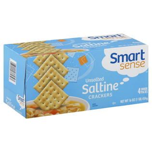 Smart Sense Crackers, Saltine, Unsalted, 4 packs [16 oz (1 lb) 454 g)]