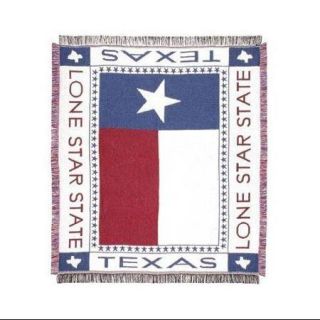 "Texas Lone Star" Flag Afghan Throw Blanket 48" x 60"