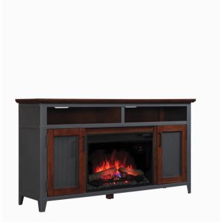 Landis 26 inch Classic Flame Indoor Fireplace Media Mantel in Old