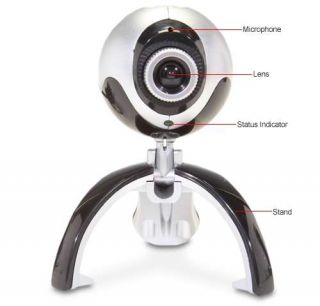 Gear Head WC535I Quick Webcam Advanced   800 x 600, Built in Microphone, Snapshop Button, Mountable, USB, Black/Silver