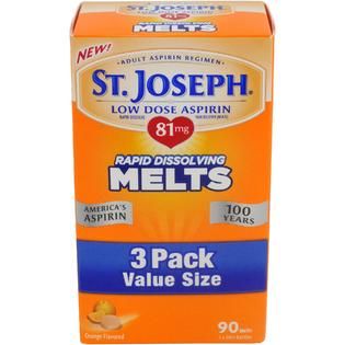 St. Joseph Rapid Dissolving Melt Aspirin 81 mg Tabs, 90 ct   Health