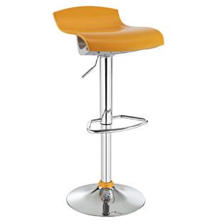 Powell Yellow and White ABS Stool   Home   Furniture   Bar Furniture