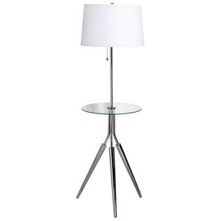 Hinsdale Chrome Floor Lamp with Tray   15466743  