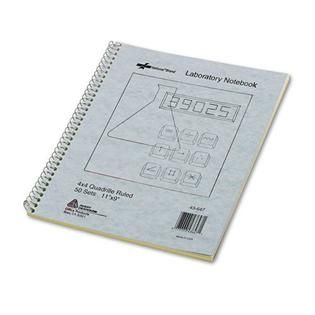 National Duplicate Lab Notebook Quadrille Rule 9 x 11 White/Yellow 100