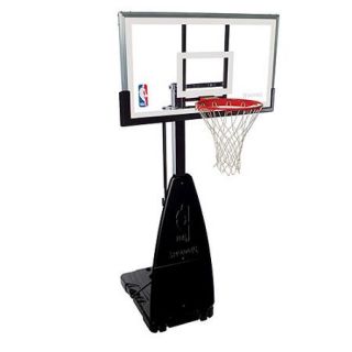 Spalding 68454 NBA Tempered Glass 54 Inch Screw Jack Portable Basketball System