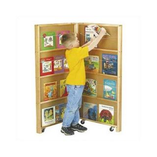 Mobile Library Bookcase with 2 Sections