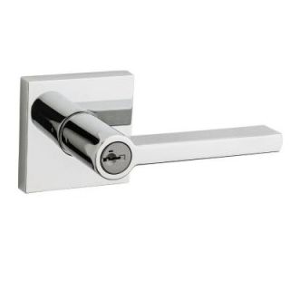 Kwikset Halifax Polished Chrome Entry Lever Featuring SmartKey 156HFL SQT 26 SMT CP