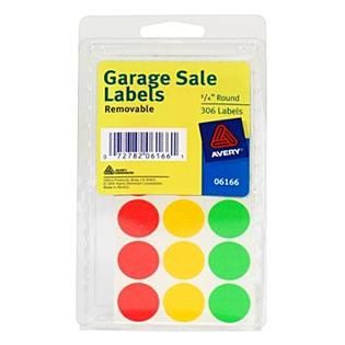 Avery  Labels, Garage Sale, Removable, 3/4 Inch Round, 306 labels