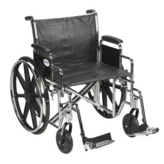 Drive Sentra EC Heavy Duty Wheelchair with Desk Arms, Swing Away Footrest and 22 in. Seat std22ecdda sf