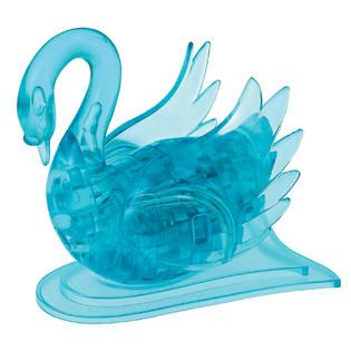 Bepuzzled 3D Crystal Puzzle   Swan (Blue) 43 Pcs   Toys & Games