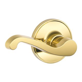 Schlage J Lasalle Bright Brass Left Handed Dummy Door Lever