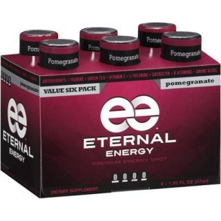 Eternal Energy Premium Energy Shot, Pomegranate, 1.93 fl oz, 6 count