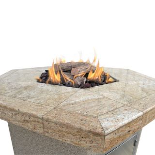 CalFlame Dining Height Hexagon Gas Fire Pit