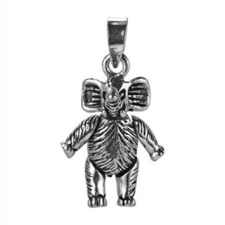 Enchanting Moveable Elephant .925 Sterling Silver Pendant (Thailand)