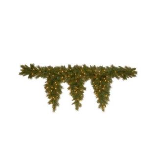 National Tree Company 6 ft. Tiffany Fir Tear Drop Garland with 3 Drops and 100 Clear Lights TF 6TDLO 1