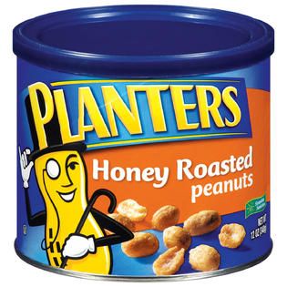 Planters Honey Roasted Peanuts 12 OZ CANISTER   Food & Grocery