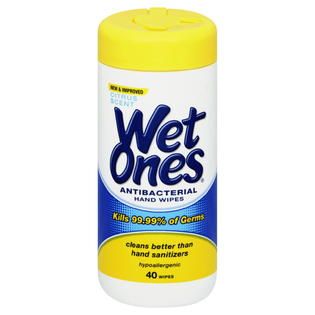 Wet Ones Antibacterial Hand Wipes, Hypoallergenic, Citrus Scent, 40