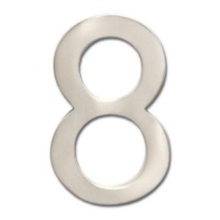 Architectural Mailboxes 4 in. Satin Nickel Floating House Number 8 3582SN 8