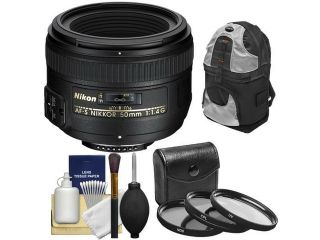 Nikon 50mm f/1.4G AF S Nikkor Lens with Sling Backpack + 3 UV/CPL/ND8 Filters + Cleaning Kit