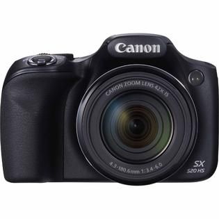 Canon 16 Megapixel PowerShot SX520 HS with 42x Optical Zoom   Black