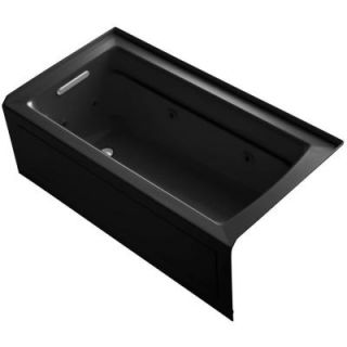 KOHLER Archer 5 ft. Whirlpool Tub in Black Black K 1122 HL 7