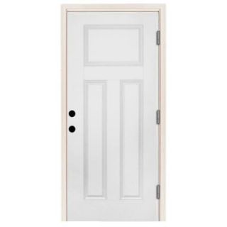 Steves & Sons 32 in. x 80 in. Premium 3 Panel Primed White Steel Prehung Front Door with 32 in. Left Hand Outswing and 6 in. Wall ST30 PR 28 6OLH