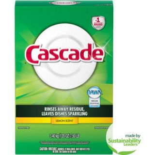 Cascade Lemon Scent Powder Dishwasher Detergent, 120 oz