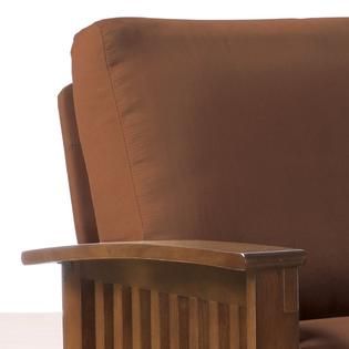 Oxford Creek  Mission style Oak/ Rust Chair and Ottoman