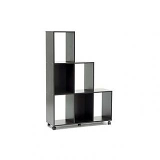 Baxton Studio Hexham Rolling Display Shelving Unit and Room Divider