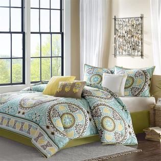 Madison Classics Keya 7 Piece Comforter Set Blue   Home   Bed & Bath