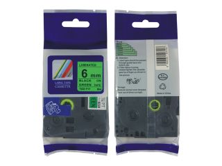 1 pack black on green compatible P touch Label Tape for Brother Tze 711 size of 0.24''x26.2ft use for GL100,PT200, PT1000, PT1000BM, PT1010, PT1010B, PT1010NB, PT1010R, PT1010S, PT1090, PT1090BK, PT11