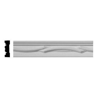Ekena Millwork 1/2 in. x 1 7/8 in. x 96 in. Primed Polyurethane Cole Chair Rail Moulding CHA01X00CO