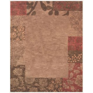 Madison 3 ft 6 in x 5 ft 6 in Rectangular Brown Border Area Rug