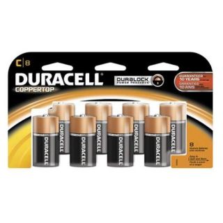 DURACELL Battery, C, Alkaline, PK8 MN14RT8Z