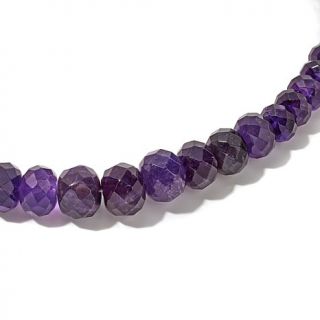 Jay King Graduated Amethyst Bead Sterling Silver 20" Necklace   8044316