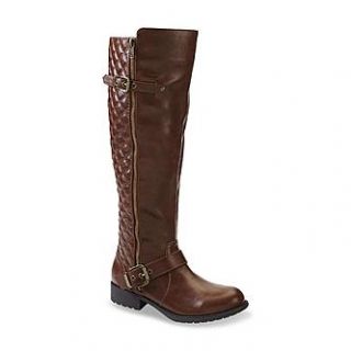 Bongo Womens Anderson Brown Riding Boot   Wide Width Available