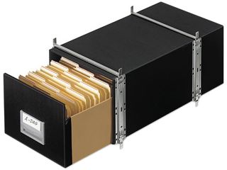 Bankers Box 00511 StaxOnSteel Storage Box Drawer, Letter, Steel Frame, Black, 6/Carton
