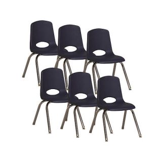 14" Stack Chair   Chrome Legs   NVG 6pk    ECR4Kids